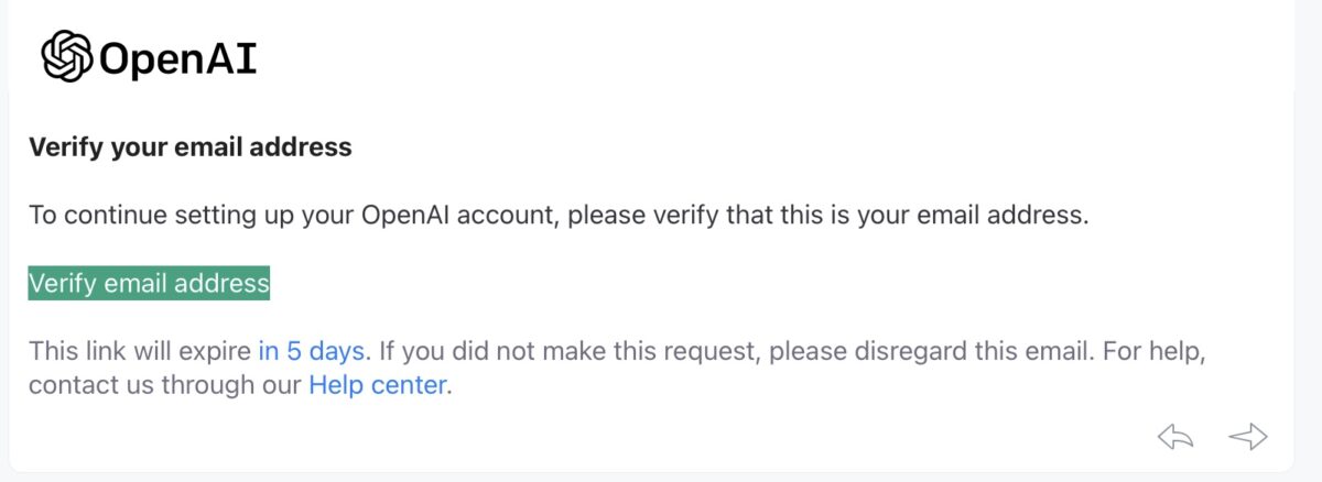 OpenAIのアカウント登録確認